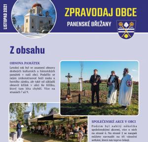 Vychází nové číslo Zpravodaje obce - listopad 2021 1